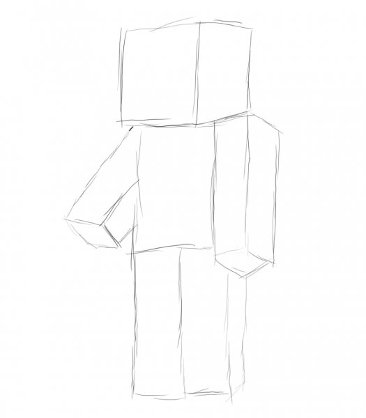 Поэтапное рисование майнкрафт