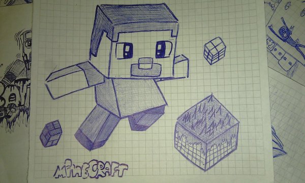 Майнкрафт карандашом