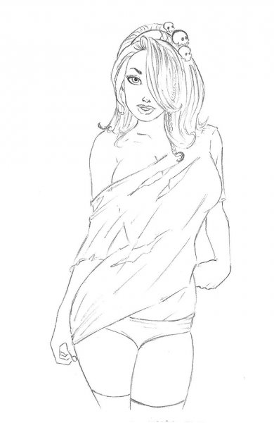 Попа рисунок