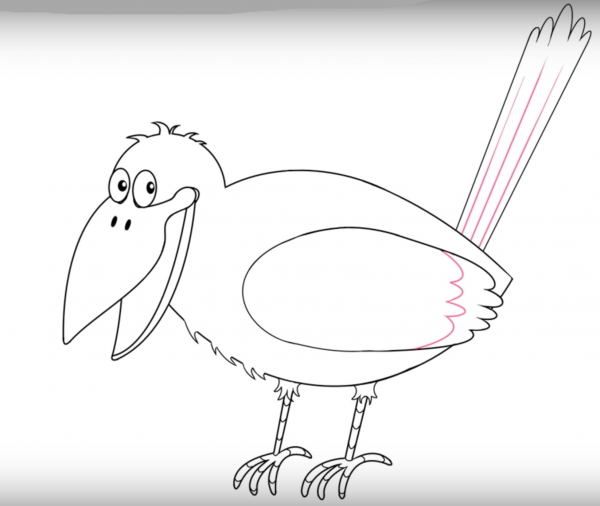 Как нарисовать ворону