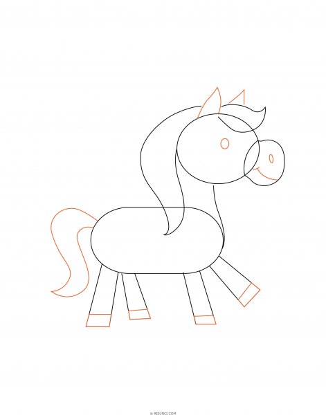 Лошадь для рисования детям
