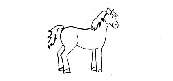 Лошадка карандашом для детей