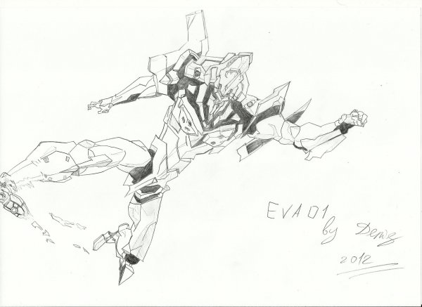 Евангелион раскраска