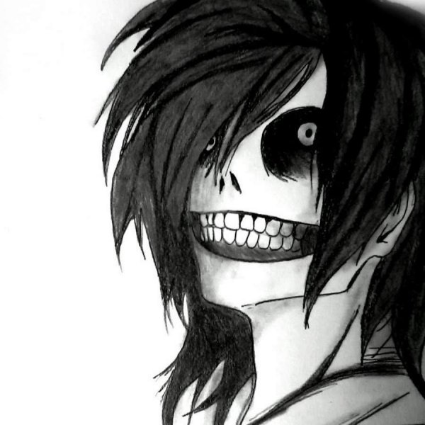 Безглазый Джек арт карандашом