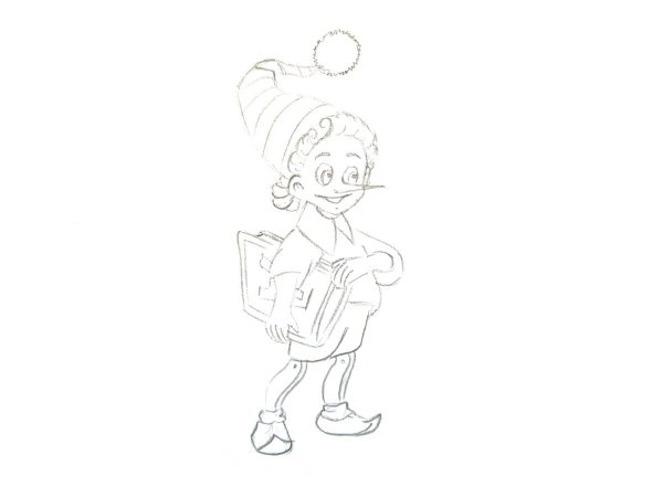 Портрет Буратино карандашом