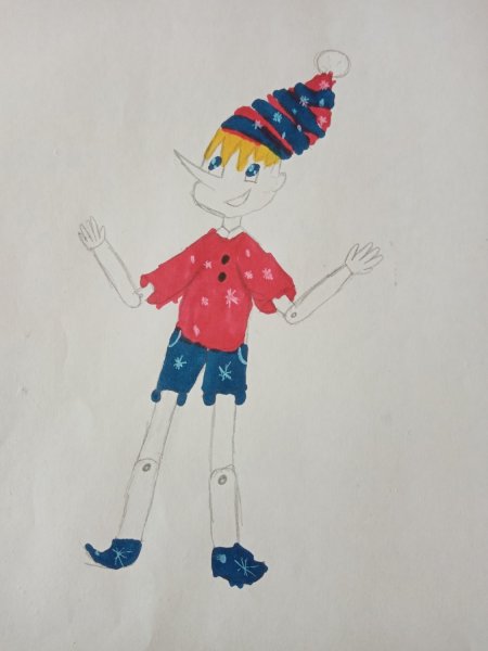 Портрет Буратино рисунок