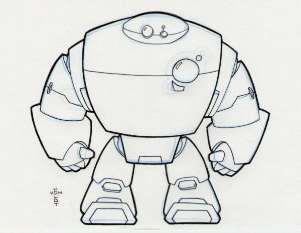 Робот раскраска для малышей