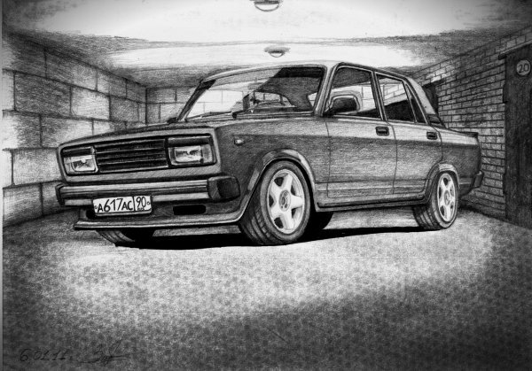 ВАЗ 2105 карандашом