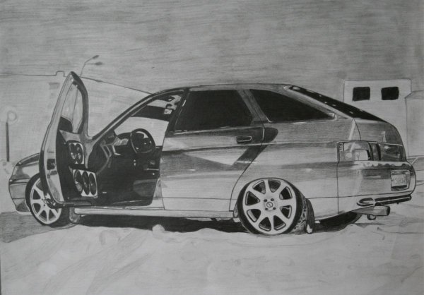 ВАЗ 2112 купе рисунок