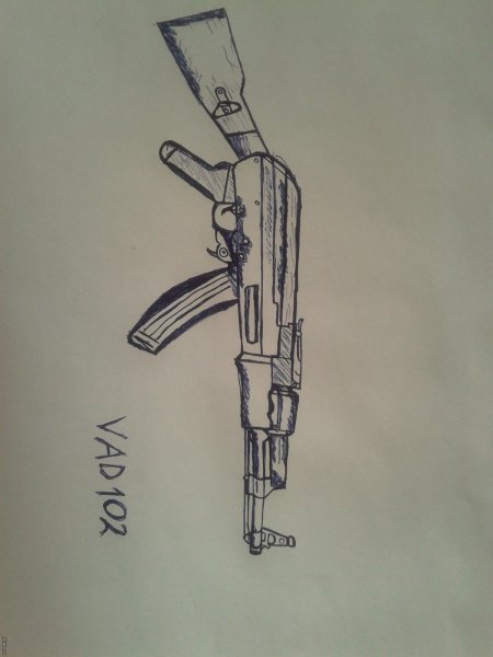 Автомат зарисовка