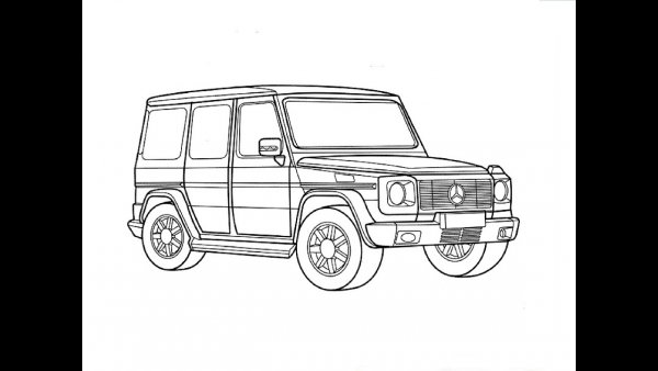 Раскраска Mercedes g63 AMG