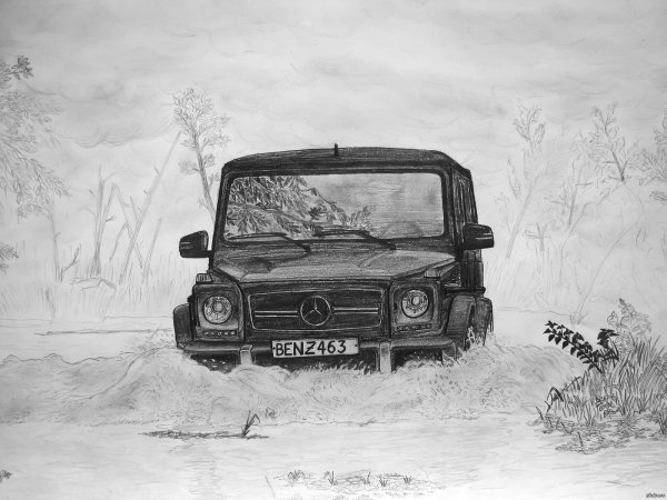 Мерседес Гелендваген рисунок