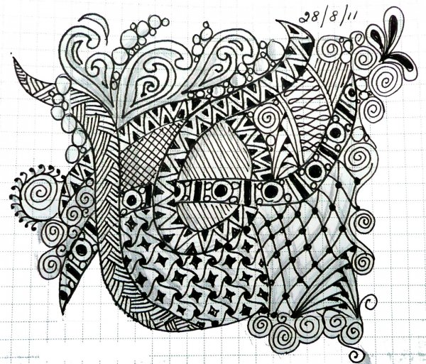 Зентангл пазлы море