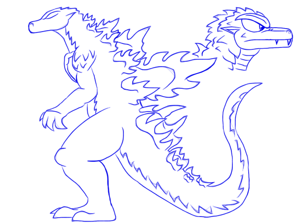 Годзилла срисовать