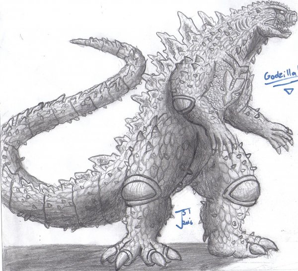 Рисовать Годзиллу
