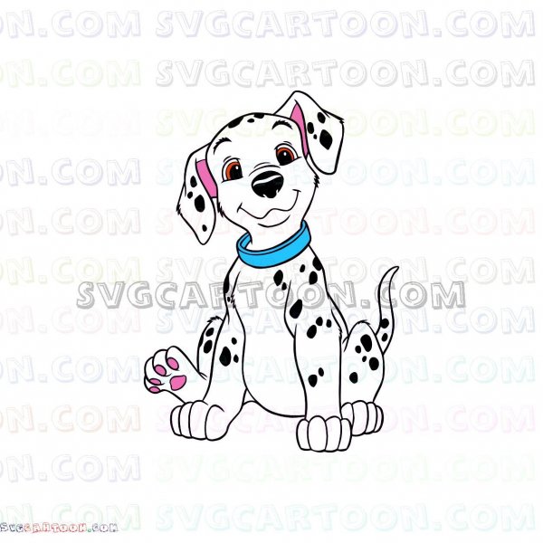 Далматинец с щенками шаблон для рисования