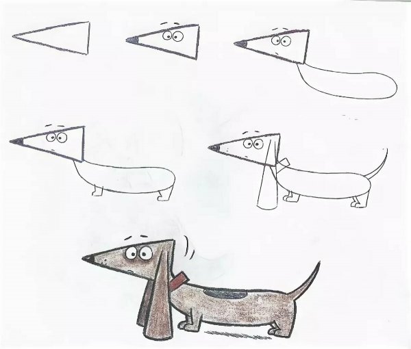 Такса рисунок легкий