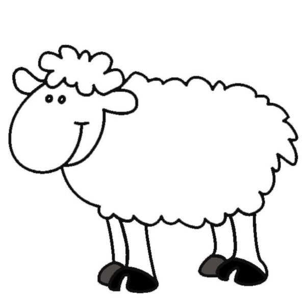 Овечка раскраска для детей