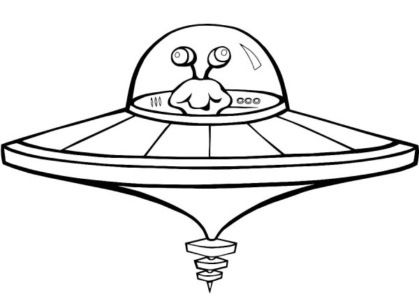 Летающая тарелка раскраска для детей