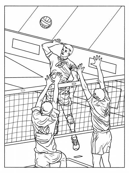 Волейбол раскраска для детей
