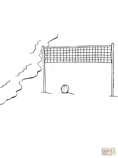 Волейбольная сетка раскраска