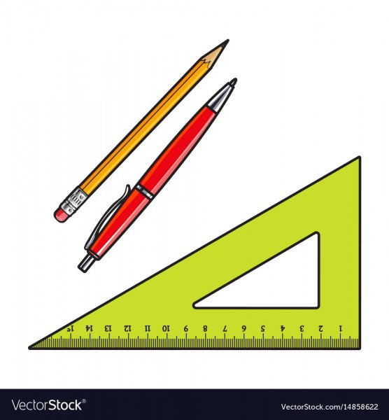 Карандаш и линейка для эскизы