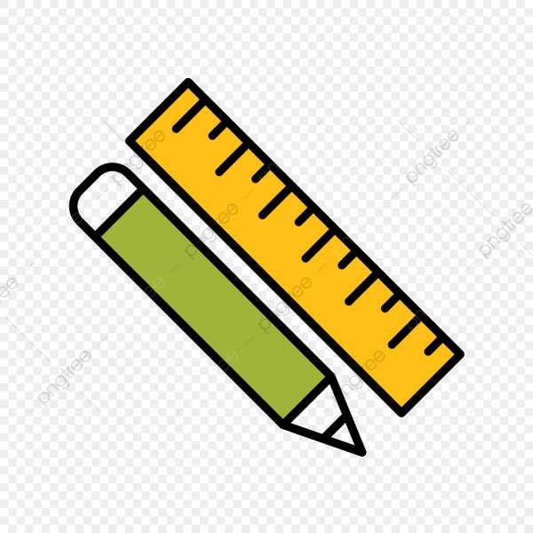 Карандаш и линейка вектор