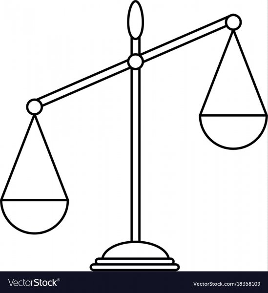 Весы раскраска для детей