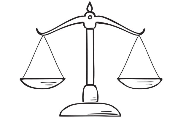Весы правосудия раскраска