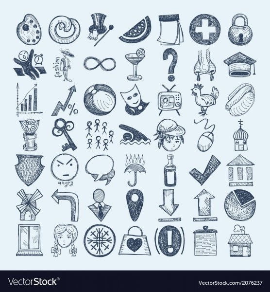 Нарисовать символы своих увлечений