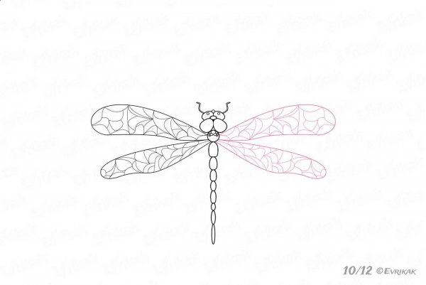Нарисовать стрекозу карандашом поэтапно для начинающих