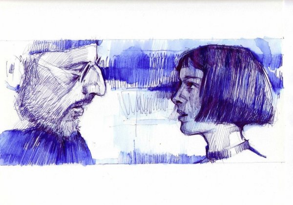 Рисунок Матильда ручкой