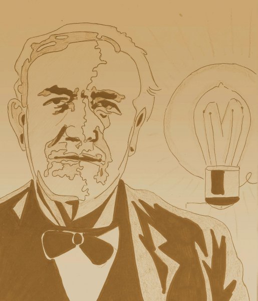 Шарж Томас Эдисон