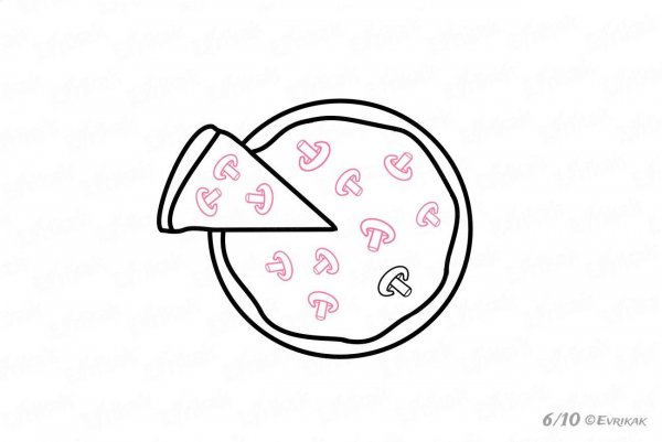 Пицца карандашом картинки