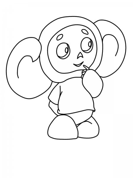 Раскраски для детей из мультфильма Гена и Чебурашка