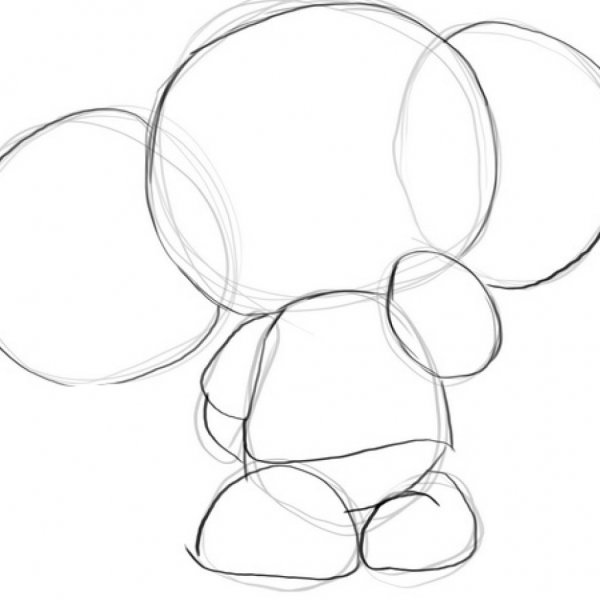 Чебурашка рисунок карандашом