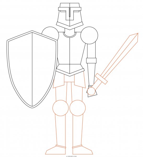 Рыцарь картинки для срисовки