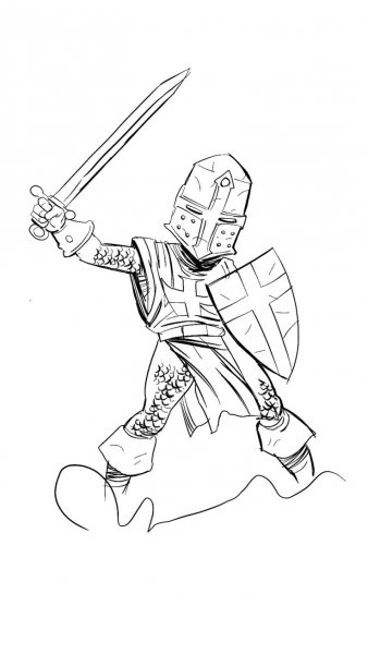 Крестоносцы раскраска