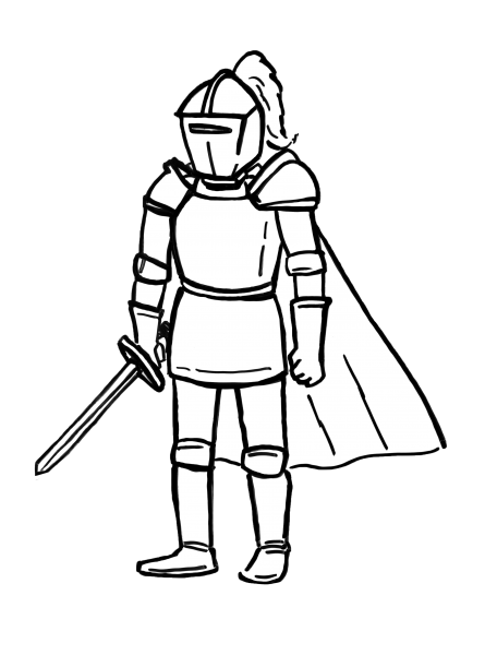 Рыцарь рисунок карандашом для срисовки