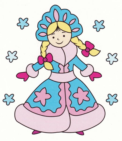 Рисование Снегурочка