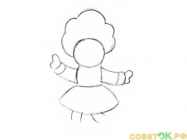 Рисование Снегурочка пошагово