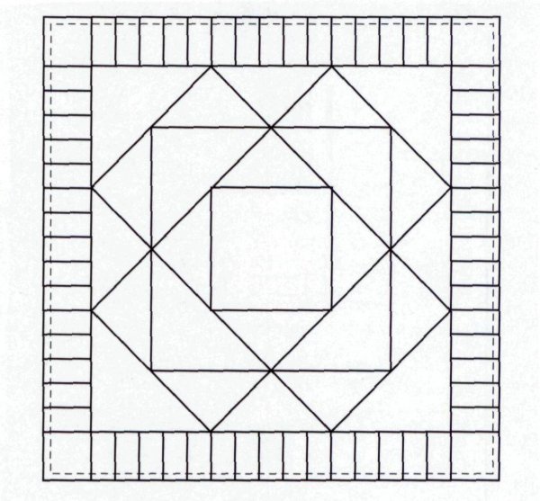 Геометрический орнамент в квадрате