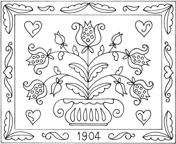 Эскиз орнамента ковра