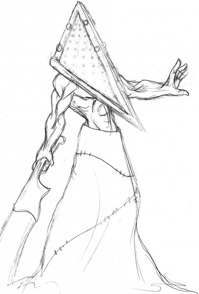 Пирамидоголовый карандашом