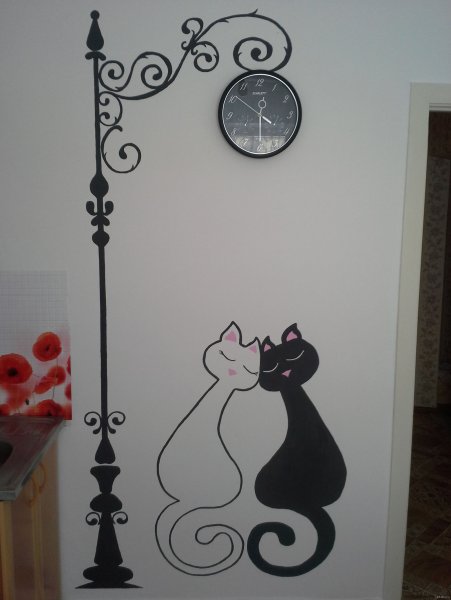 Рисунок на стене своими руками