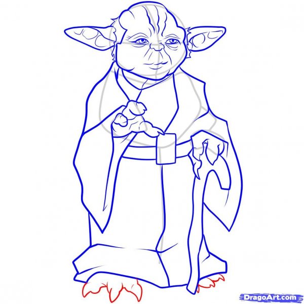 Йода рисунок карандашом