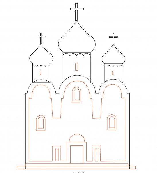 Церковь карандашом