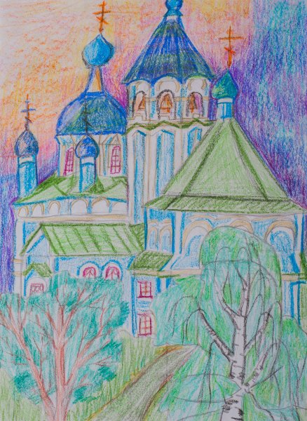 Храм детская раскраска