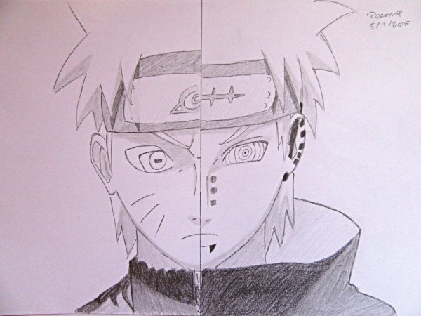 Лицо Пейна карандашом