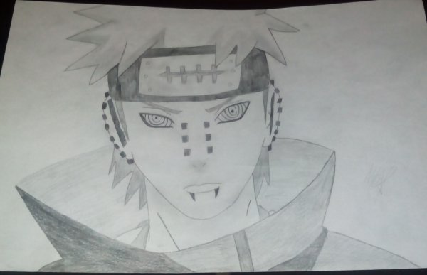 Паин из Наруто рисунок карандашом
